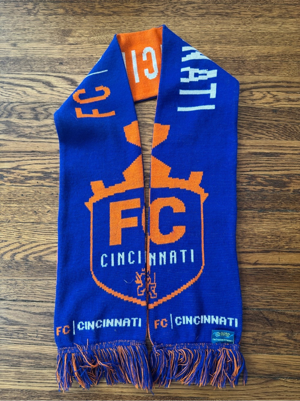 FC CINCINNATI SOCCER FAN Blue and Orange Scarf - Official Team Fan Scarf